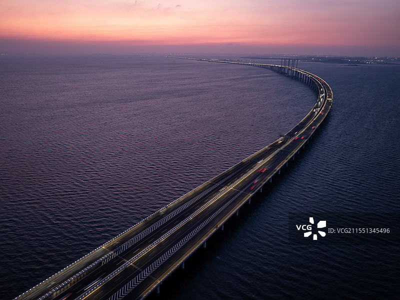 青岛跨海大桥-桥梁建设图片素材