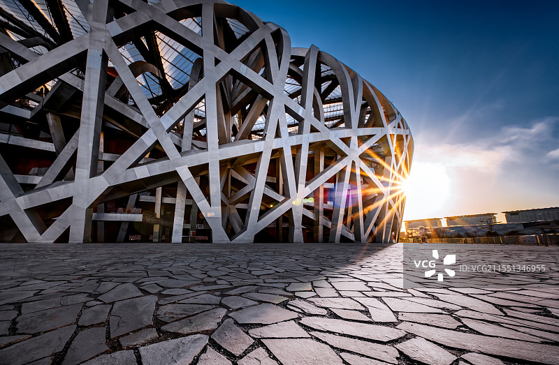 光耀鸟巢图片素材
