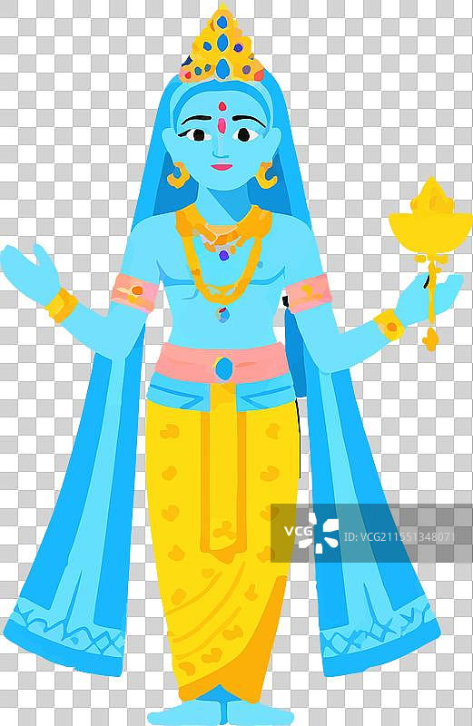 拉德克里希纳的印度教和谐艺术奉献神圣图片素材