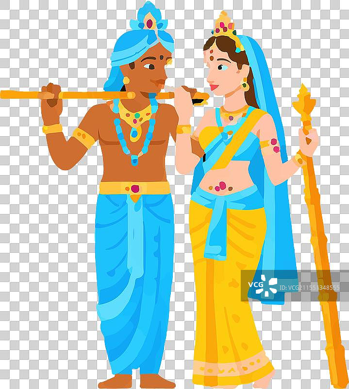 拉德克里希纳的吠陀神圣爱情奉献图片素材