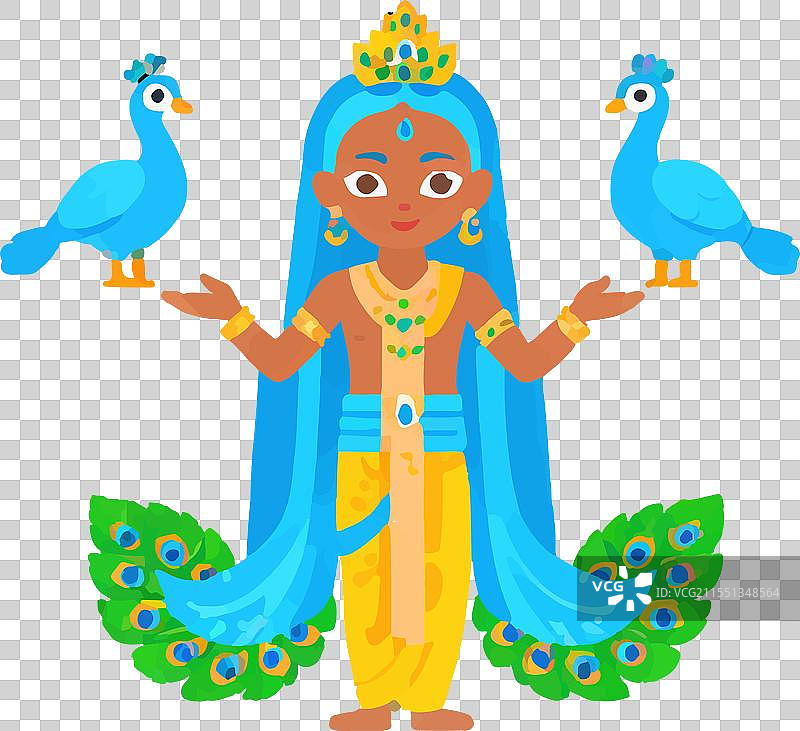 拉德赫克里希纳印度教神祇节日的虔诚图片素材