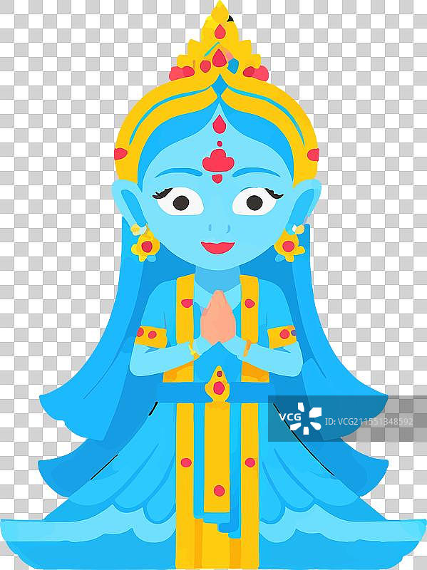 拉德克里希纳，印度教神祇，爱的颂唱，心灵图片素材