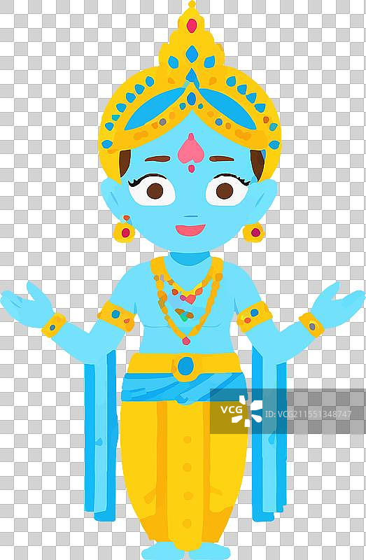 拉德克里希纳的印度绘画，爱与音乐的神圣结合图片素材