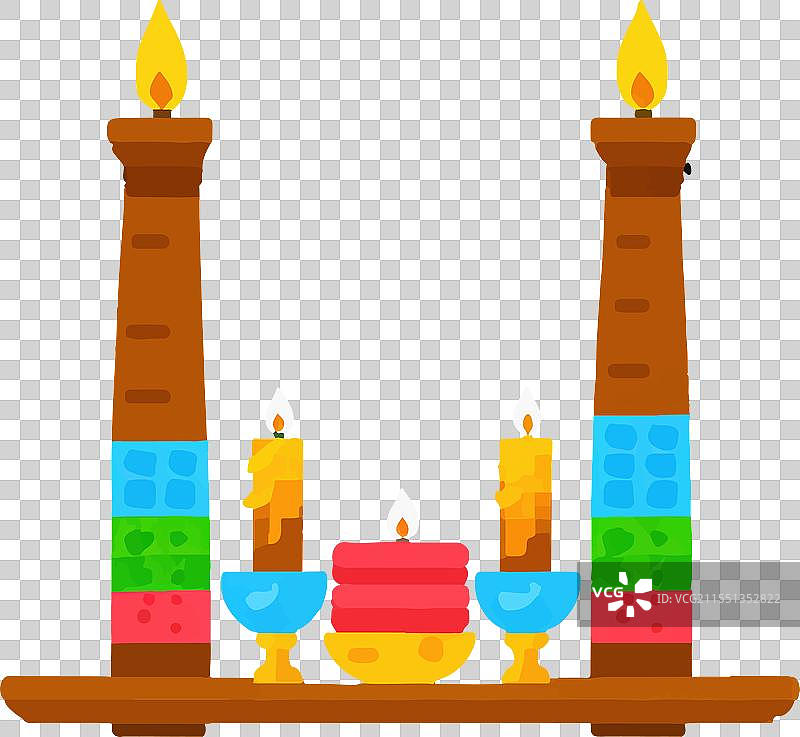 宽扎节的目的、庆祝、责任与蜡烛图片素材