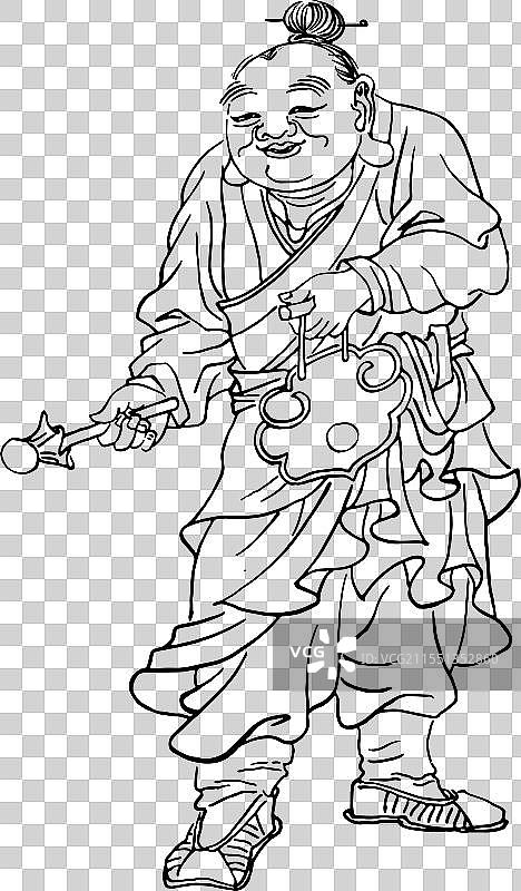 封神榜神话人物，敲击，罄，乐器，演奏图片素材