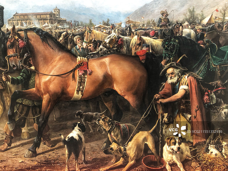 卡洛皮塔拉1880年作品萨卢佐集市-都灵市立现当代艺术馆藏图片素材