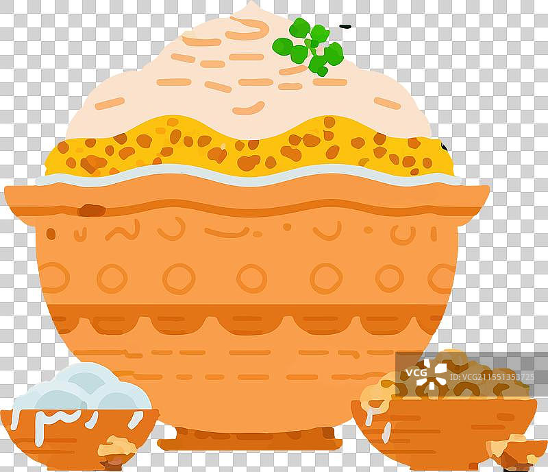 香料炖饭配焦糖洋葱肉，经典美味图片素材