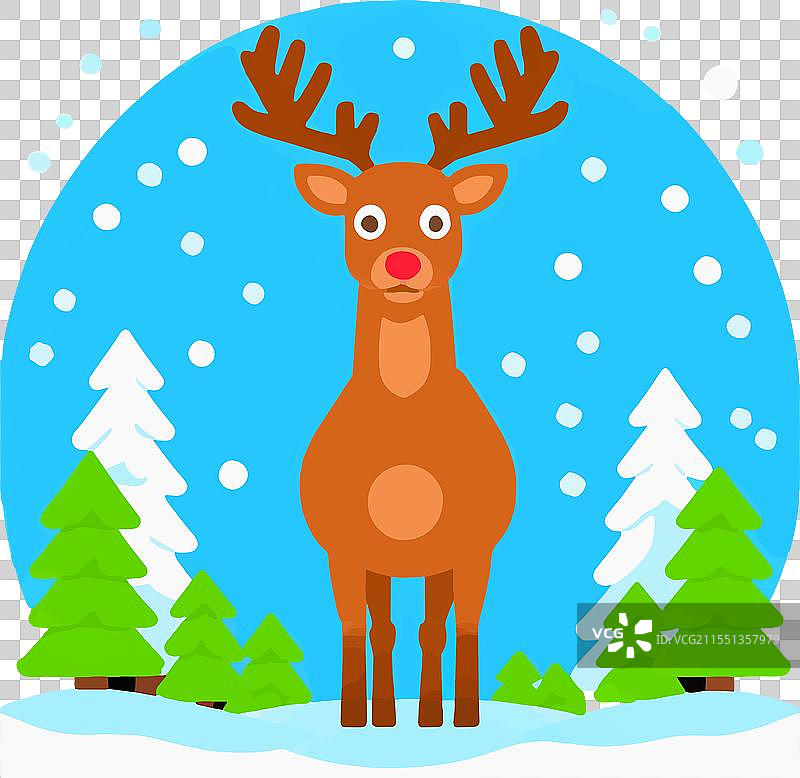经典驯鹿 圣诞 北极 圣诞老人 红色图片素材