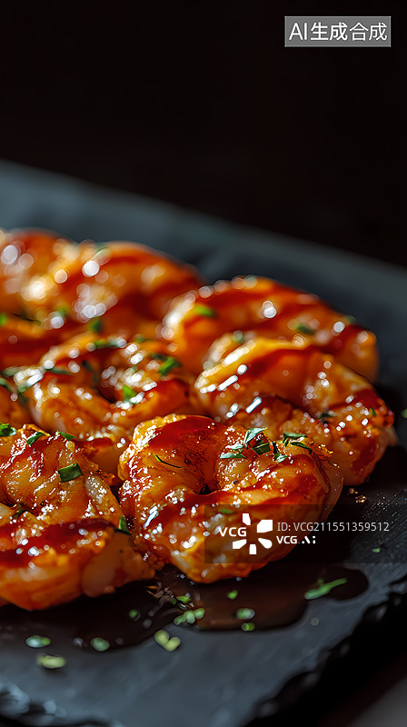 【AI数字艺术】香酥糖醋虾球图片素材