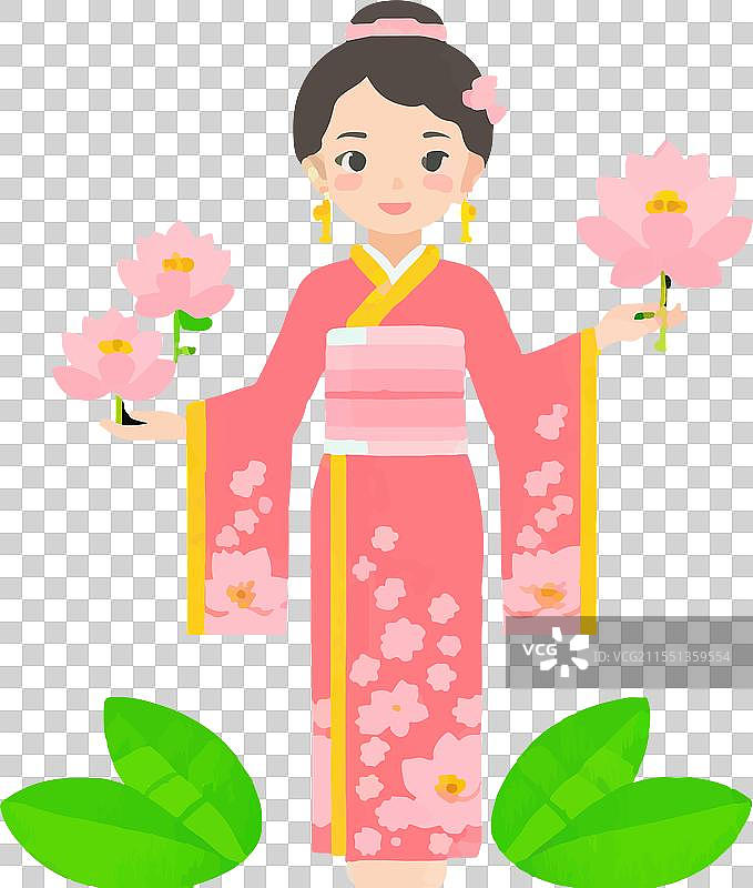 越南女孩文化传统以象征为中心图片素材