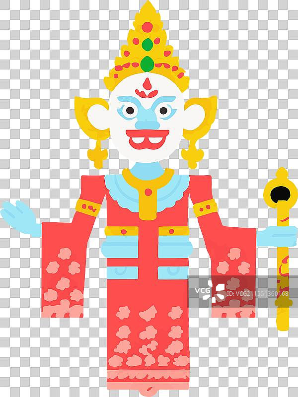 皮影戏中的神话表现图片素材