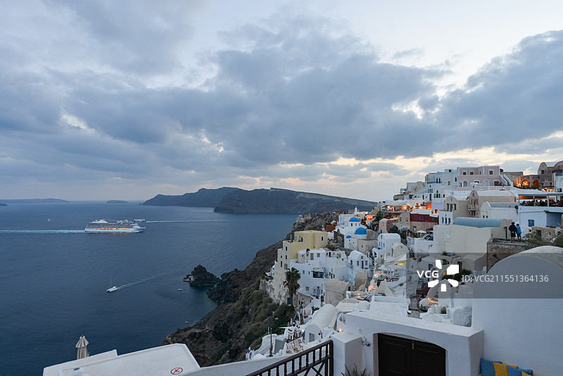 希腊 圣托里尼 希拉 锡拉岛 基克拉泽斯群岛图片素材