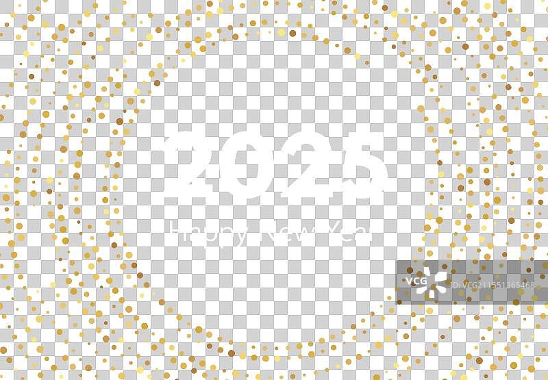 2025年快乐的新年金色闪光图案图片素材