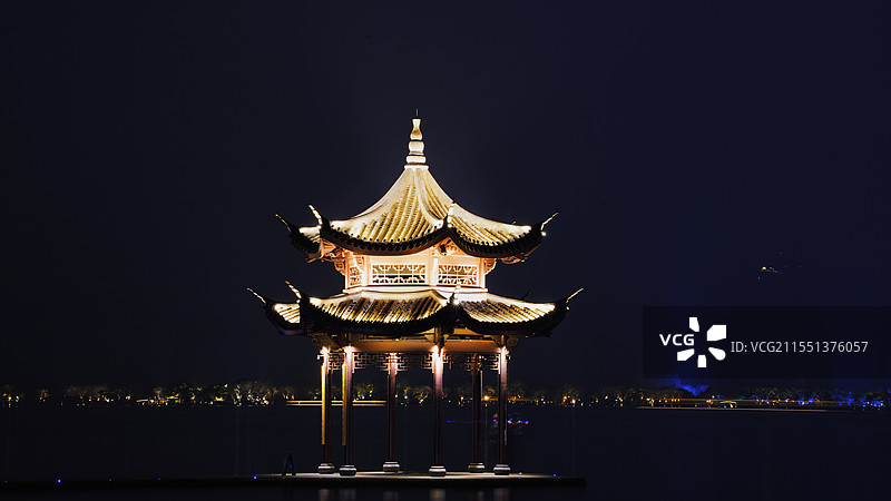 杭州西湖集贤亭图片素材