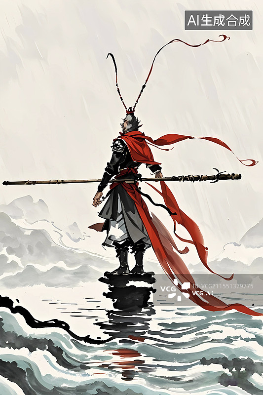 【AI数字艺术】国风齐天大圣孙悟空中国神话图片素材