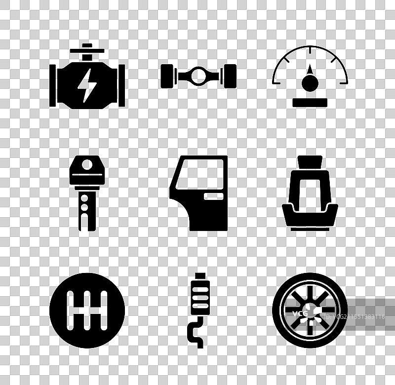 设置检查引擎底盘汽车速度表齿轮图片素材