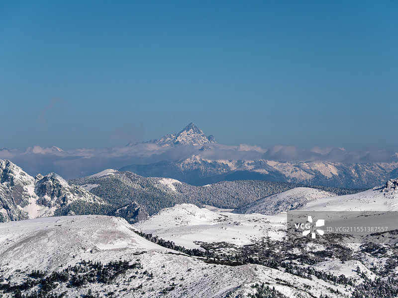 石卡雪山风光图片素材