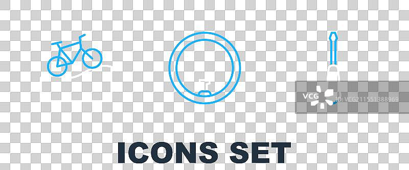 山地自行车和自行车的平头螺丝刀图片素材