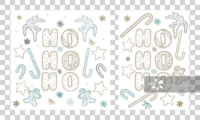 圣诞节A4海报和方形设计灯光图片素材