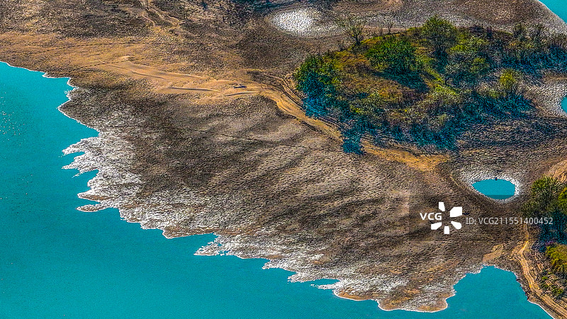 安徽省六安市裕安区横排头冬日大别山湿地景观图片素材