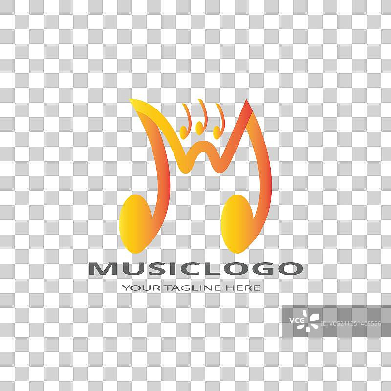 创意音乐音符logo设计图片素材