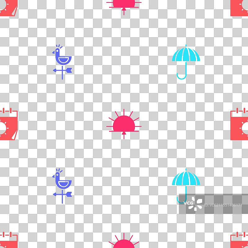 伞形公鸡天气风向标与日出图片素材