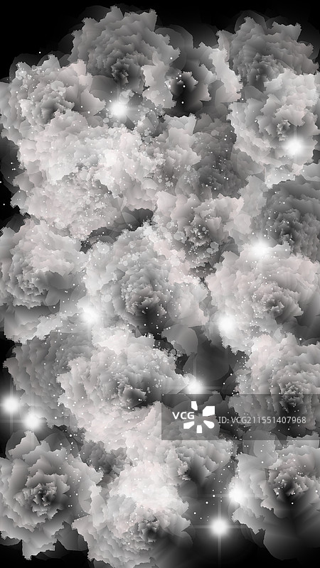 暗黑系发光玫瑰图片素材