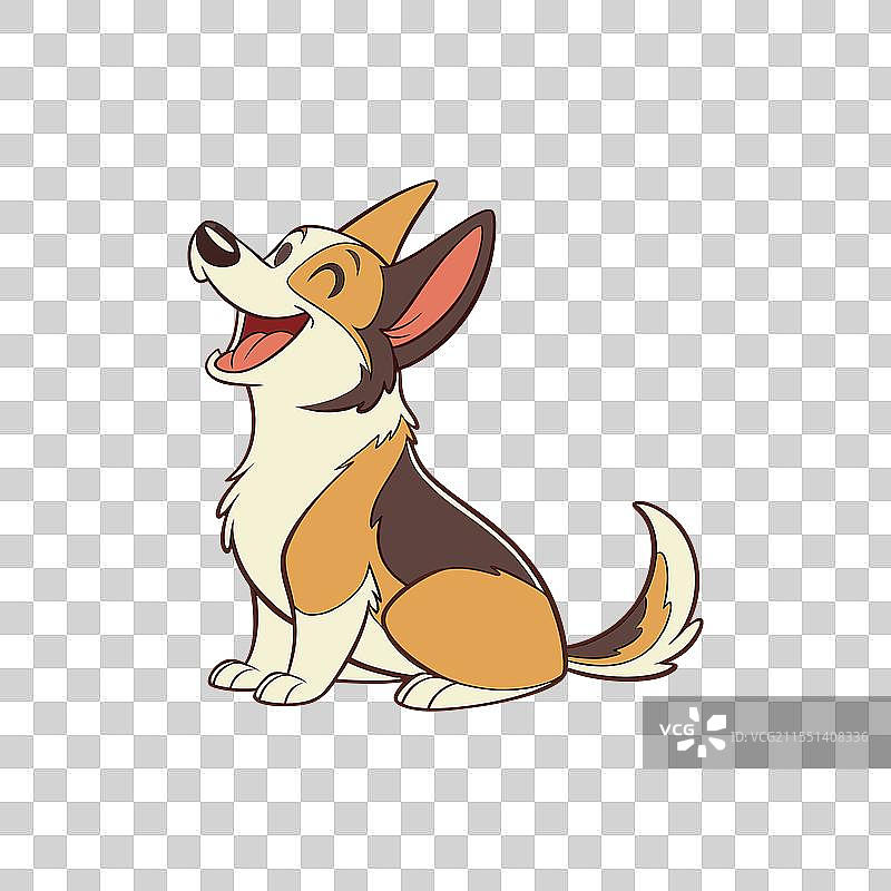 可爱快乐的狗狗图片素材