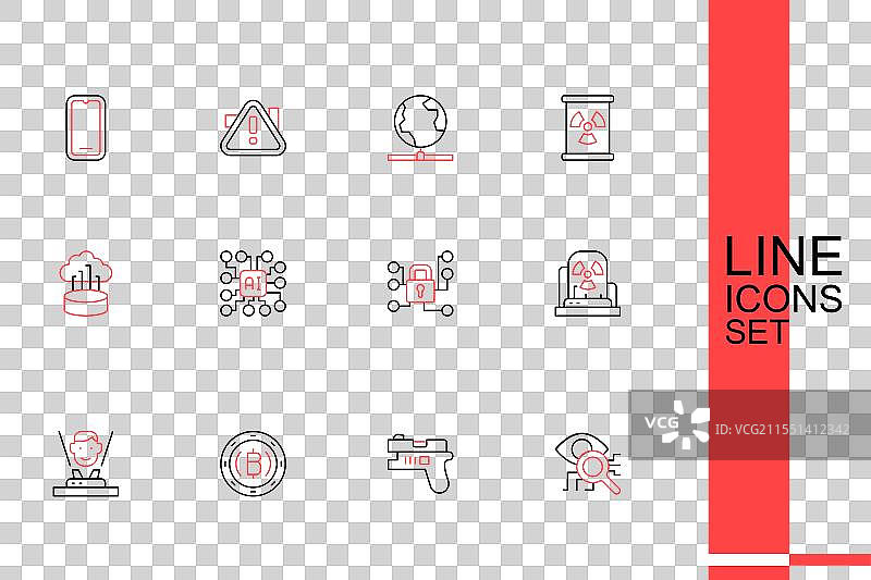 未来武器的线条眼扫描仪图片素材