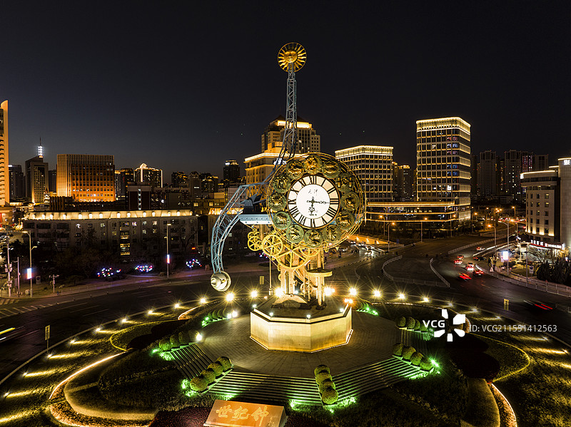 天津世纪钟图片素材
