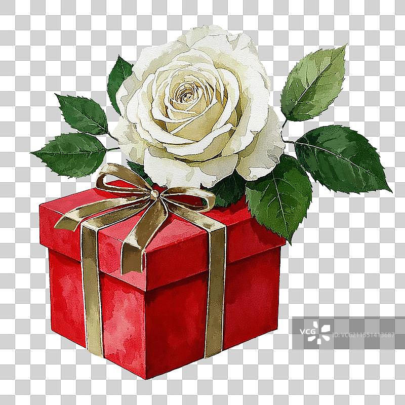 鲜花礼物盒图片素材