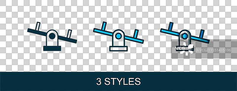 填充轮廓的秋千图标，背景为白色图片素材