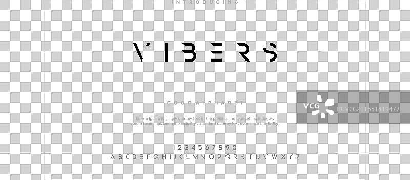 现代抽象数字字母字体极简风格图片素材