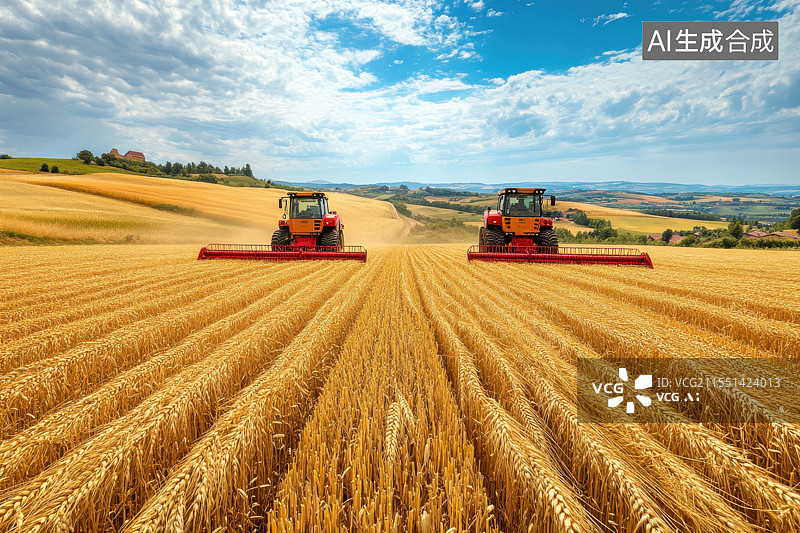 【AI数字艺术】农业农村科技耕地现代农业机械乡村振兴图片素材