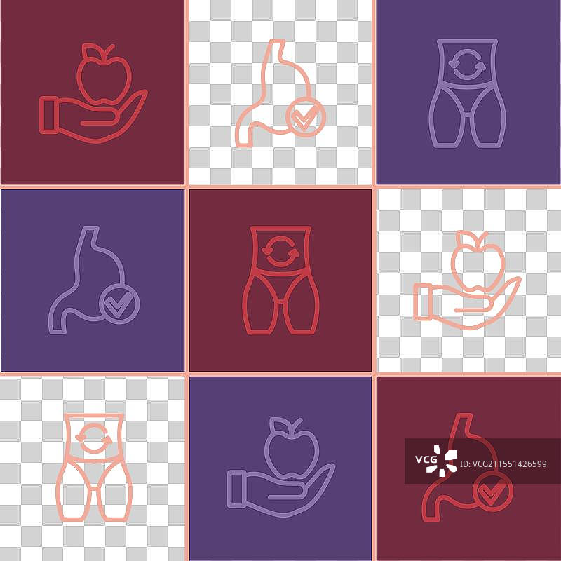 苹果代谢与人类胃的关系图片素材