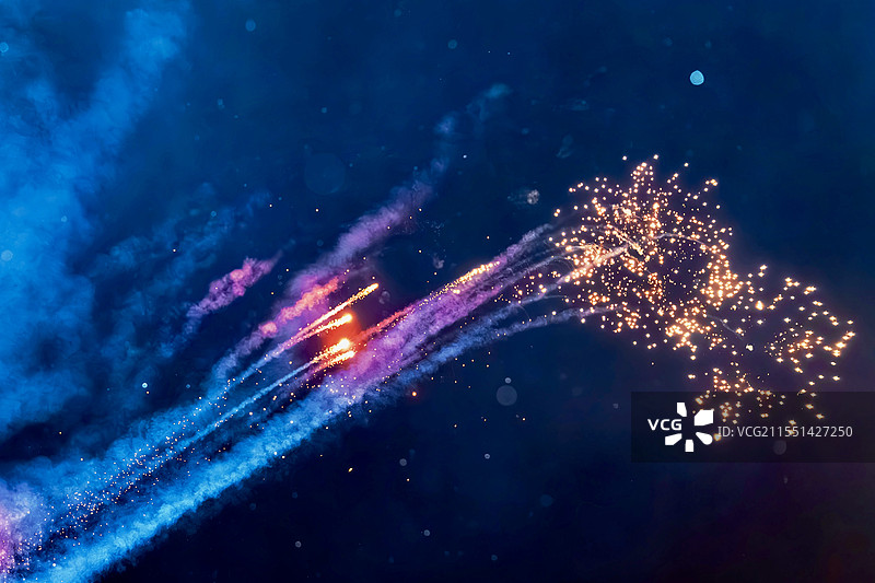 武汉的新年烟花图片素材