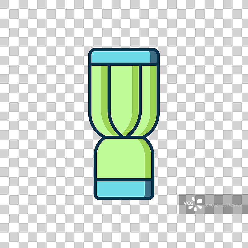 填充轮廓的非洲津巴鼓图标图片素材