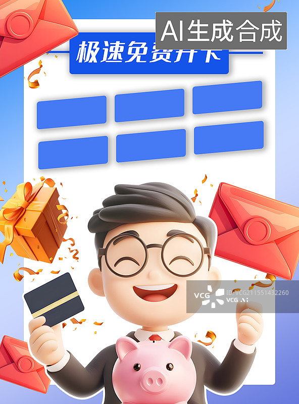 【AI数字艺术】信用卡办理模版图片素材