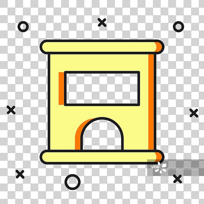 售票处的轮廓图，用于购买票务图片素材