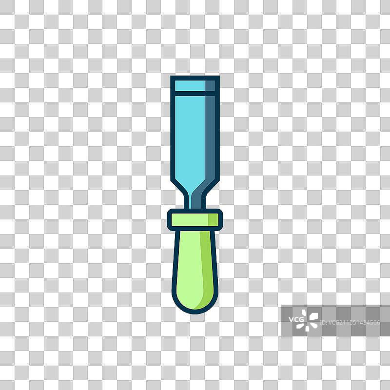 木工用填充轮廓凿子工具图标图片素材