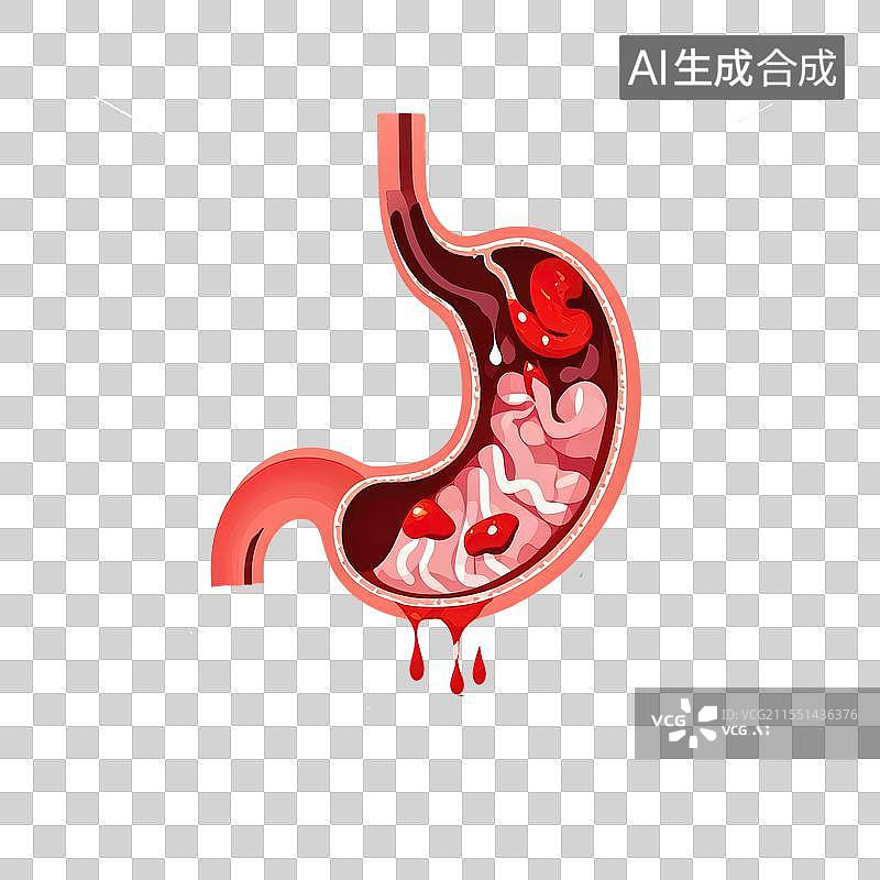 【AI数字艺术】医疗胃病胃痛胃溃疡图片素材