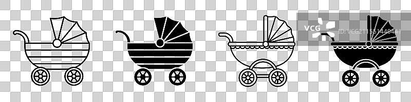 婴儿车图标图片素材