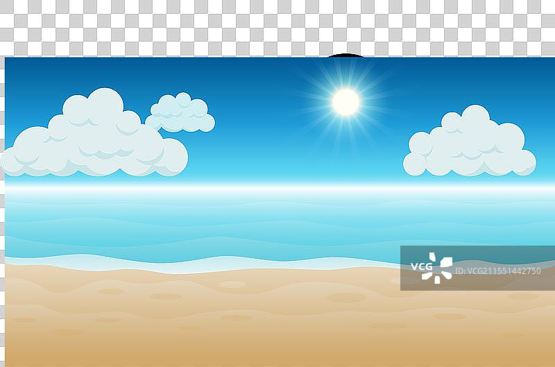 阳光明媚的热带海滩天堂热带海景图片素材