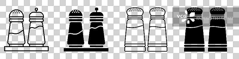 盐和胡椒瓶图标图片素材