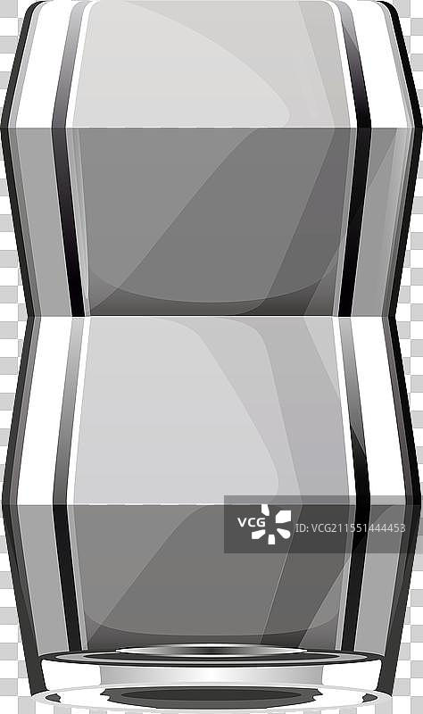 透明空酒杯逼真模型图片素材