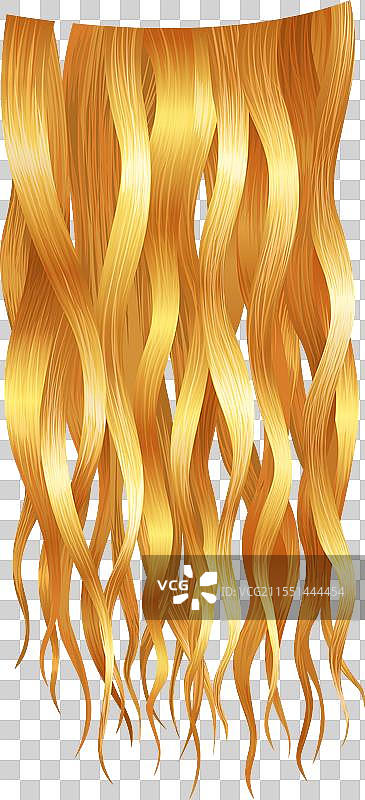 光泽亮丽的金发女性发型与护发护理图片素材