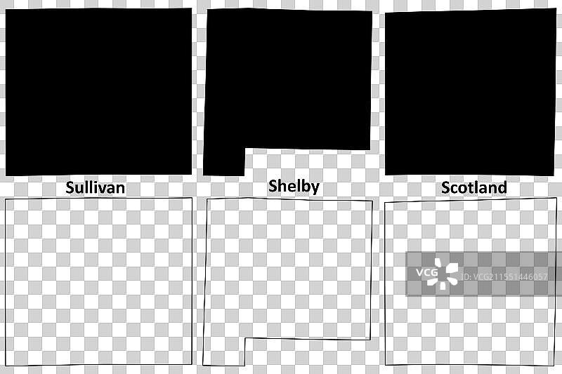 萨利文、谢尔比和斯科特县，密苏里州，美国图片素材