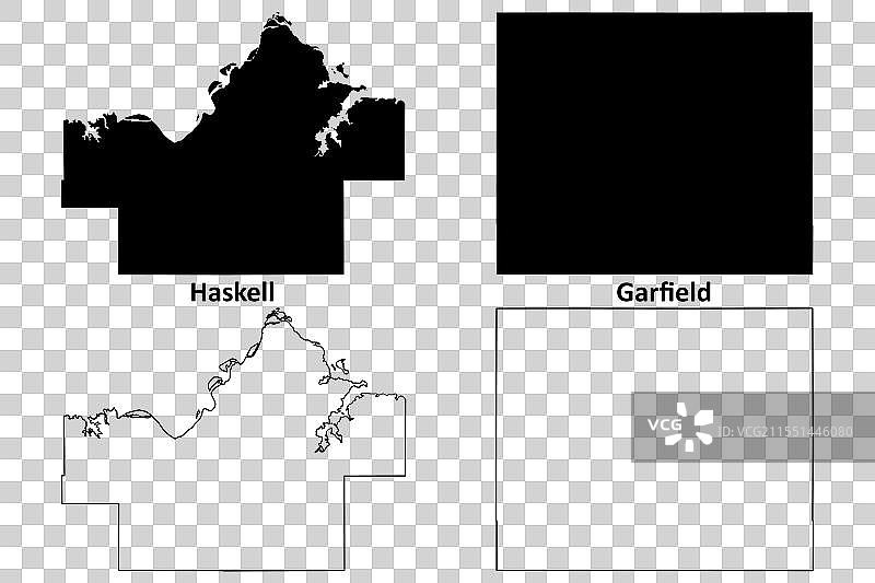 哈斯克尔和加菲尔德县，俄克拉荷马州，美国图片素材