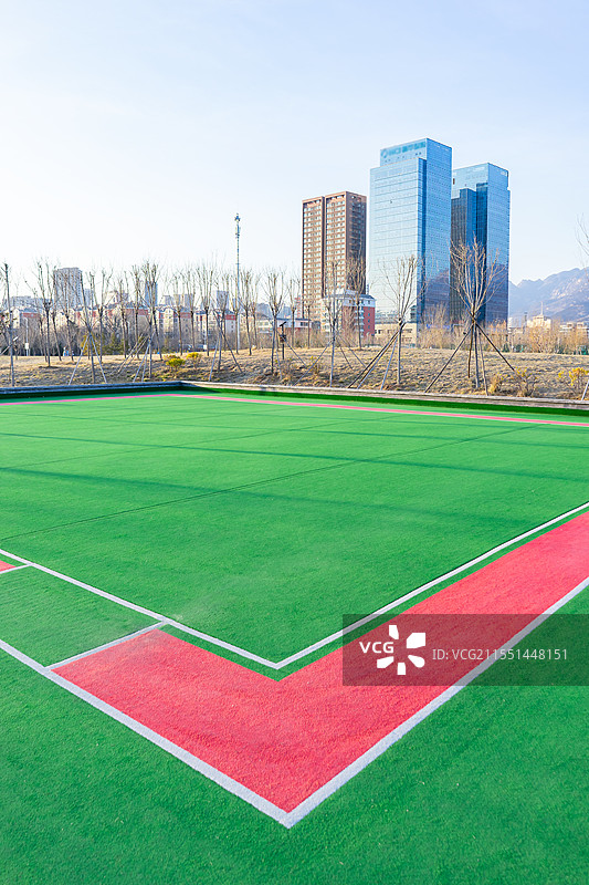 中国体育运动健身活动拍摄主题，健身活动公园的门球槌球运动场，户外无人图像摄影图片素材