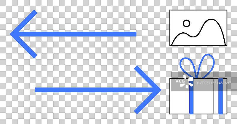 图像交换和赠礼概念与箭头图片素材